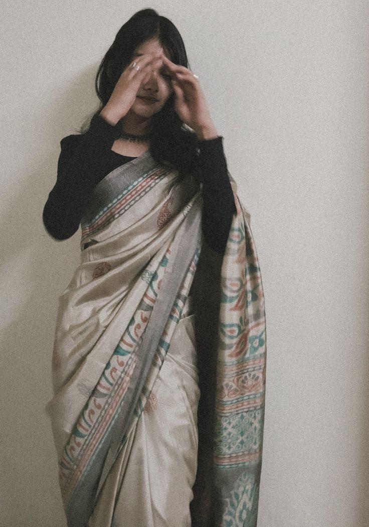 white-saree-captions-for-instagram