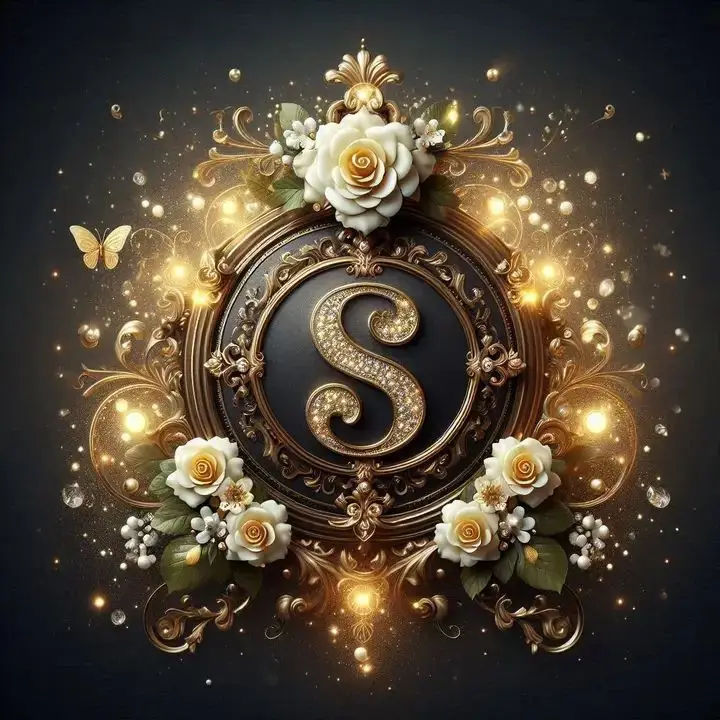 S-name-stylish-black-dp