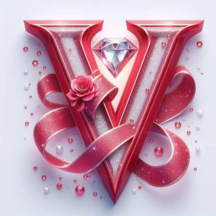 V-name-dp-fire-stylish